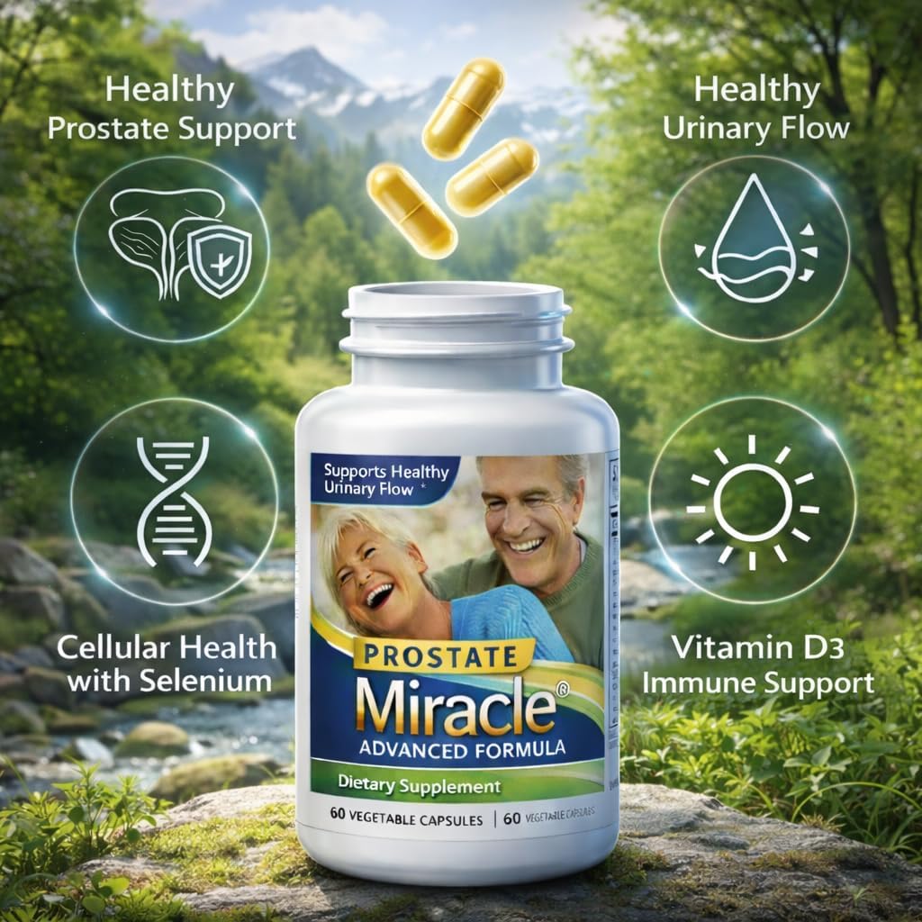 1 Pack of Prostate Miracle® Advanced Formula: with 600 mg of 80% beta sitoserol, derived from Pine (Soy-Free, Non GMO) 3