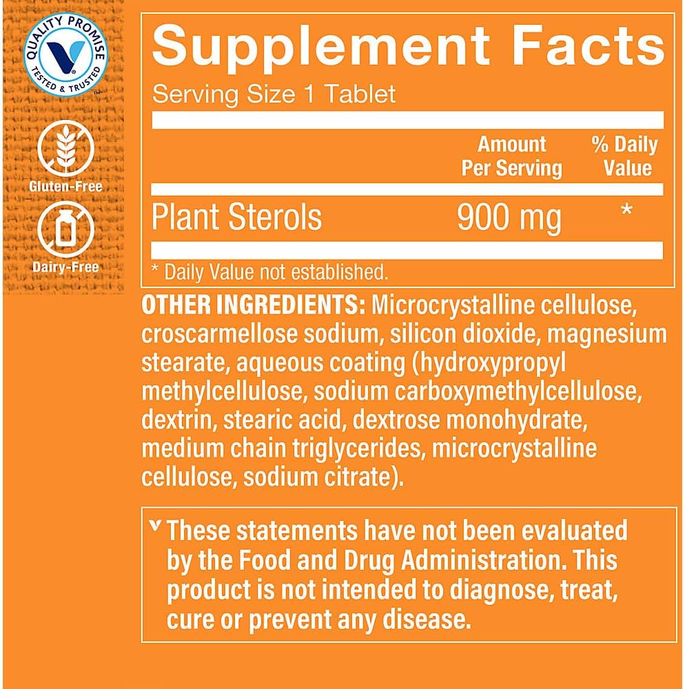 The Vitamin Shoppe Super Phytosterols 900MG, Supports Cardiovascular Health, Supports Cholesterol Levels Already Within The Normal Range (90 Tablets) 3