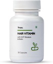 Sheltr Hair Vitamins Capsules, Natural DHT Blocker & Biotin Capsules for Hair Growth, Hair Fall Control, Contains 12 mcg Biotin, Vitamin, Iron, Omega 3 & Bhringraj (30 Multivitamins for Hair)