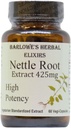 Barlowe's Herbal Elixirs Nettle Root Extract | Urtica Dioica with 95% 3,4-Divanillyltetrahydrofuran | 425mg Per Capsule | 60 Vegan Capsules | Stearate-Free | Glass Bottles