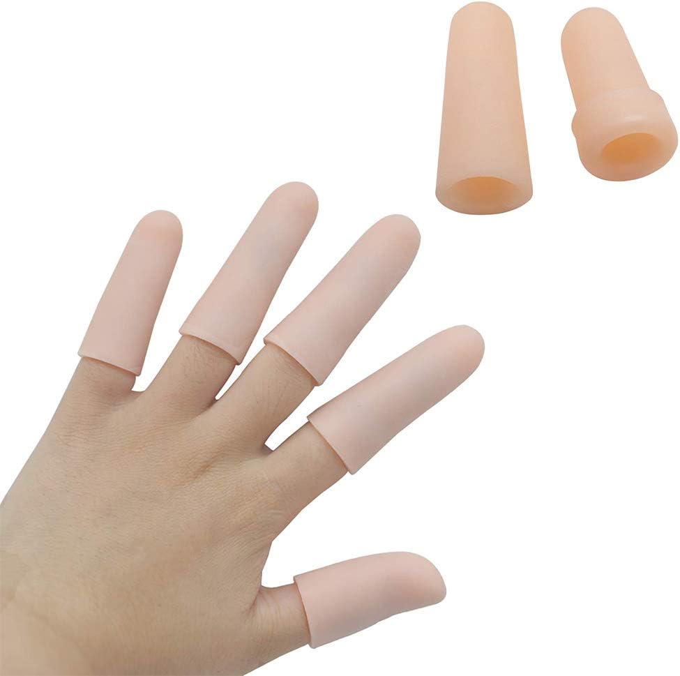 (20PCS)Gel Finger Sleeves,Finger Support,Silicones Finger Protectors,Waterproof,Finger Cots Great for Finger Craking,Finger Trigger.