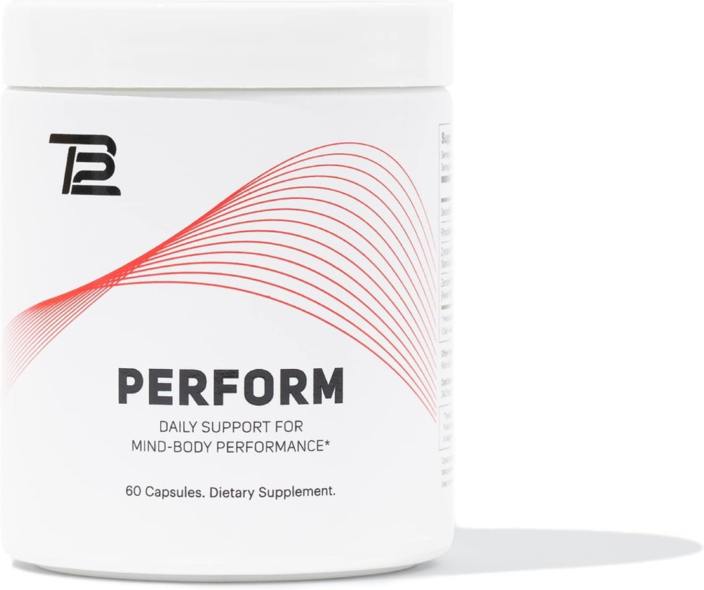 TB12 Perform - Premium Performance Supplement with Mango Leaf, Sceletium, Rhodiola, and Ashwagandha to Promote Steady Energy, Aid Focus and Cognitive Function, and Support Mood and Stress