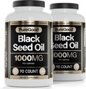 2 Pack - Black Seed Oil Capsules, 500 Mg, Cold Pressed High Potency Digestive Aid, 90 Count 100% Non GMO Pure Black Cumin Seed Oil Capsules