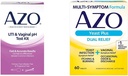AZO Urinary Tract Infection Test Strip + Vaginal pH Test Kit + Yeast Infection & Vaginal Symptom Relief Tablets, 60 Count