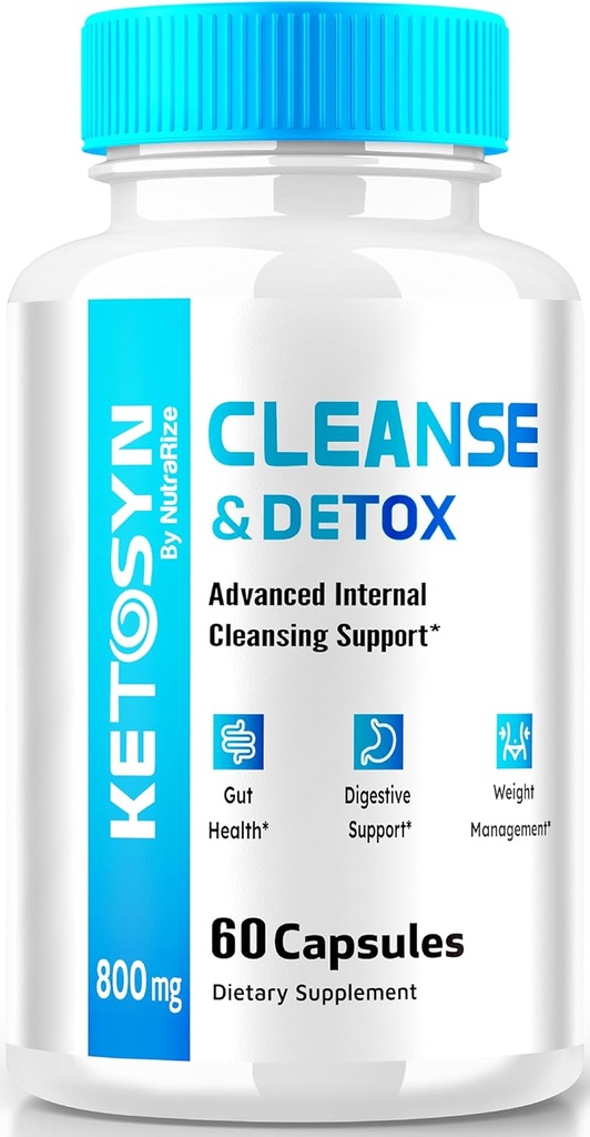 Ketosyn Cleanse & Detox Capsules, Ketosyn Pills for Advanced Weight Loss, Maximum Strength Keto Blend Support Supplement, Keto Syn Internal Cleansing Pastillas Reviews (60 Capsules)