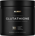 ELMNT 2150mg Super Liposomal Glutathione Supplement w. Vitamin C, Quercetin & Pure L Glutathione 2000mg Triple Action Formula Glutathione Liposomal Supplement w. Phospholipid Layer - 90 Pills, Non-GMO