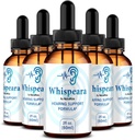 (5 Pack) Whispeara Drops - Official Whispeara to Support Healthy Hearing, Focus and Performance, All Natural Whispeara Hearing Support Formula, Premium Whispeara Gotas Review (150 Servings)