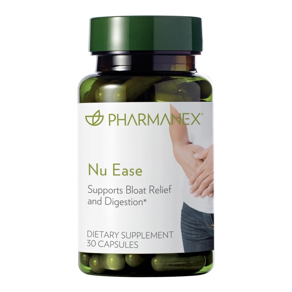 Nu Skin - Nu Ease Digestive Supplement | Bloating Relief, Dietary Supplement | Natural Plant Extracts, Non-Laxative | Antioxidant Supplement, Gut Support | Supplement for Women (30 Capsules)