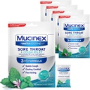 Mucinex InstaSoothe Sore Throat + Cough Relief Alpine Herbs & Mint Flavor, Fast Acting, Cooling Comfort, Powerful Sore Throat Oral Pain Reliever, 40 Medicated Drops (40 Count (Pack of 5))