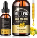 Mullein Drops for Lungs 480,000‬mg, 13 in 1 Vegan Mullein Leaf Extract 1600MG for Lung Detox & Cleanse, Respiratory, Immune Support with Marshmallow Root, Perilla and Orange Peel Non-GMO 2 Fl OZ