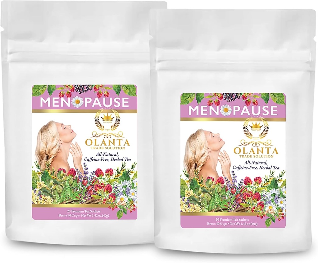 Menopause Tea - Post Menopause Vitamins, Menopause Supplements for Women hot Flashes, Herbal Tea for Menopause, Immune Assist, Menopause Comfort - 40 Premium Tea Sachets