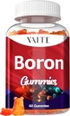 Boron Supplement for Men & Women – 10mg Gummies – Vegan, Non-GMO, Gluten-Free – Supports Bone Strength, Joint Flexibility & Immune System – Essential Mineral for Bone Density – 60 Chewables