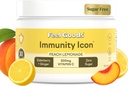 Feel Goods Immunity Icon, Zero Sugar, Vitamin C, A, B, D, E & Zinc, Organic Elderberry, Ashwagandha, Drink Mix Powder, Vegan, Non GMO, Caffeine & Gluten Free | Peach Lemonade, 30 Servings