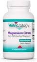 Nutricology Magnesium Citrate Supplement - Bone & Stress Support, Pure, Well-Absorbed, Hypoallergenic, 170mg Vegetarian Capsules - 90 Count