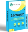Lactogut Probiotics Supplement for Immunity and Digestive Health, Gut Health Multi Strain and Site-Specific Pre-Probiotic Formula Helps in Ibs and Ibd - 30 Capsules