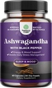 Best Ashwagandha Root Powder Capsules 1300 mg – Premium Relaxation Sleep Natural Supplement – Calming Energy Rejuvenate 100% Pure Potent Ingredients for Women and Men 30 Servings per Container