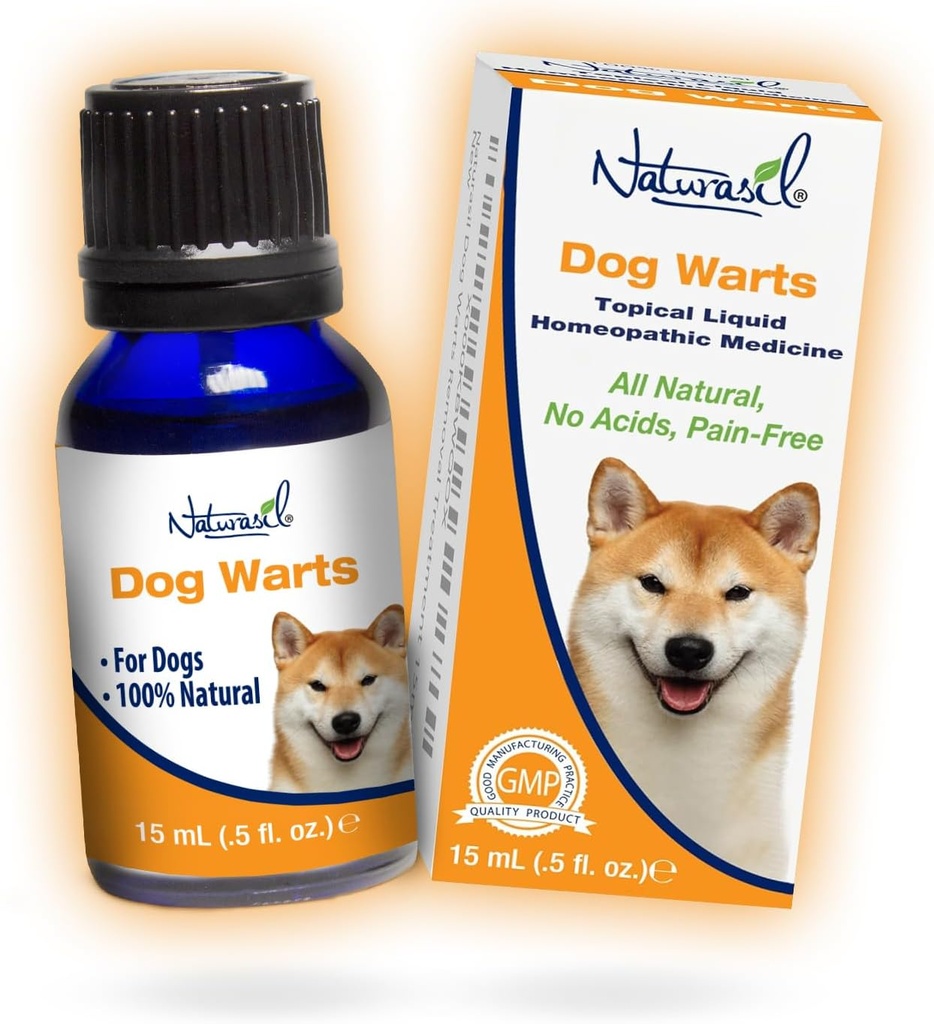 All-Natural Dog Warts Remover by Naturasil — Pure Thuja & Plant Extracts for Topical Wart & Skin Blemish Remover on Pets | Fast-Acting, Gentle & Pain-Free | No Acids | Safe for Dogs 3+ Months | 15mL