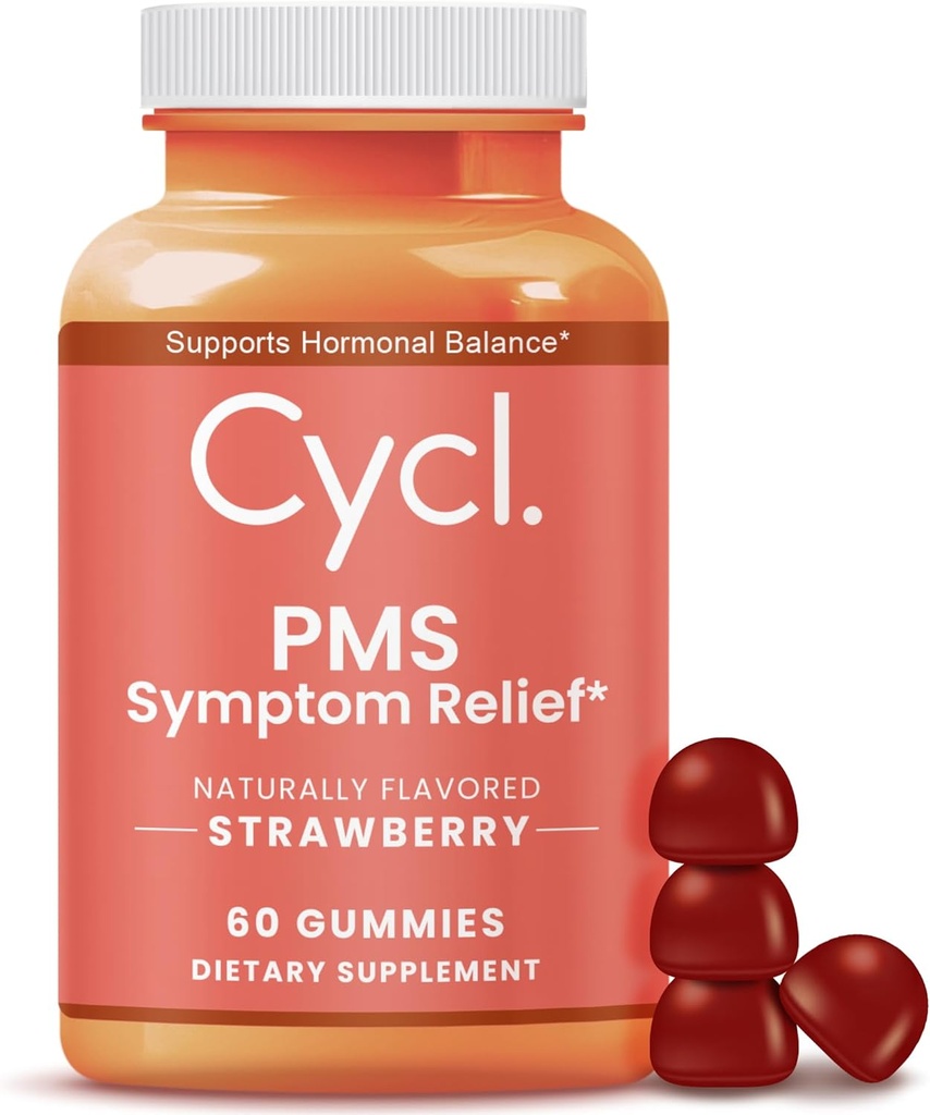 PMS Support Gummies for Women - Chasteberry Supplement for Hormone Balance & Menstrual Cramp Relief - 60 Count