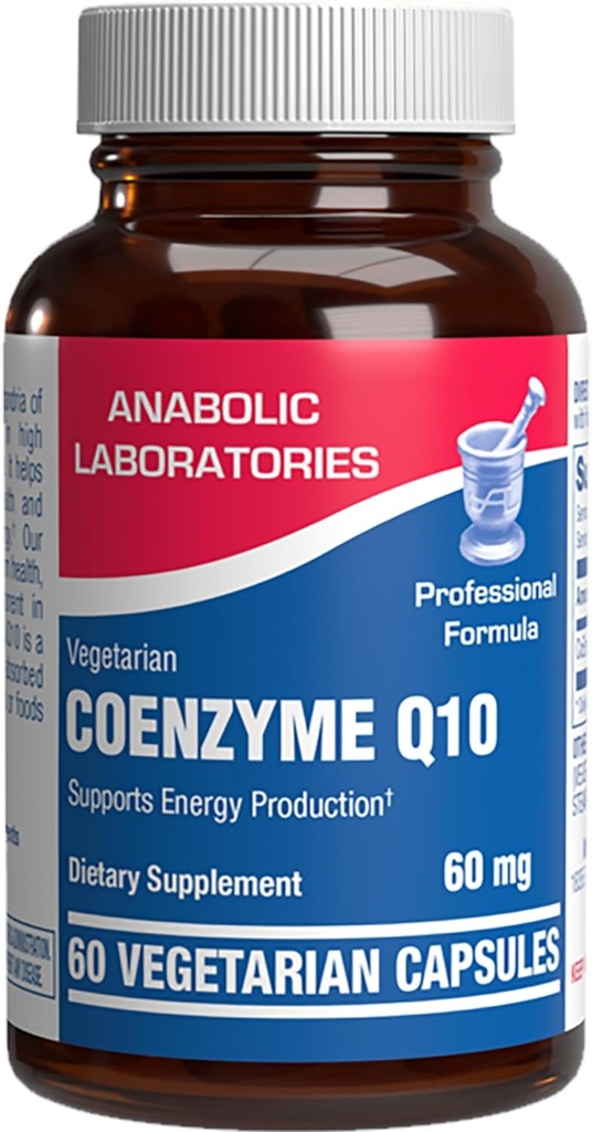 High Absorption CoQ10 Supplement - Clinical Formula Coenzyme Q10 60mg for Skin Heart Energy Antioxidant and Brain Support - Easy to Swallow - Made in The USA in cGMP Facilities - 60 Servings