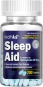 HealthA2Z Sleep Aid 200 Caplets | Diphenhydramine HCl 25mg | Regular Strength Sleeping Pills | Safe & Non-Habit-Forming