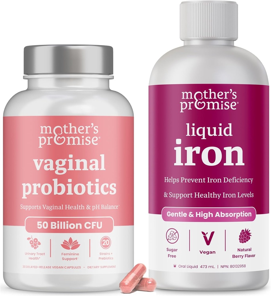Mother's Promise Liquid Iron and Vaginal Probiotics Bundle