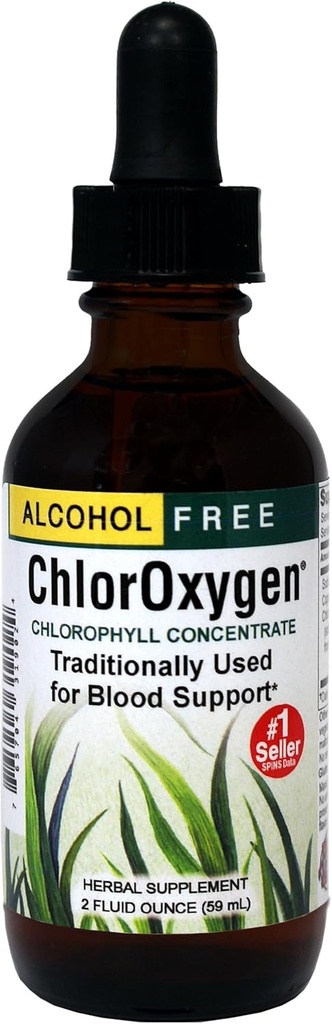 Herbs Etc. ChlorOxygen Chlorophyll Concentrate - Highly-Concentrated Energy Support - Aids Healthy Blood Circulation - Natural Vitality Support - Alcohol-Free - Mint, 2 fl oz (About 132 Servings)