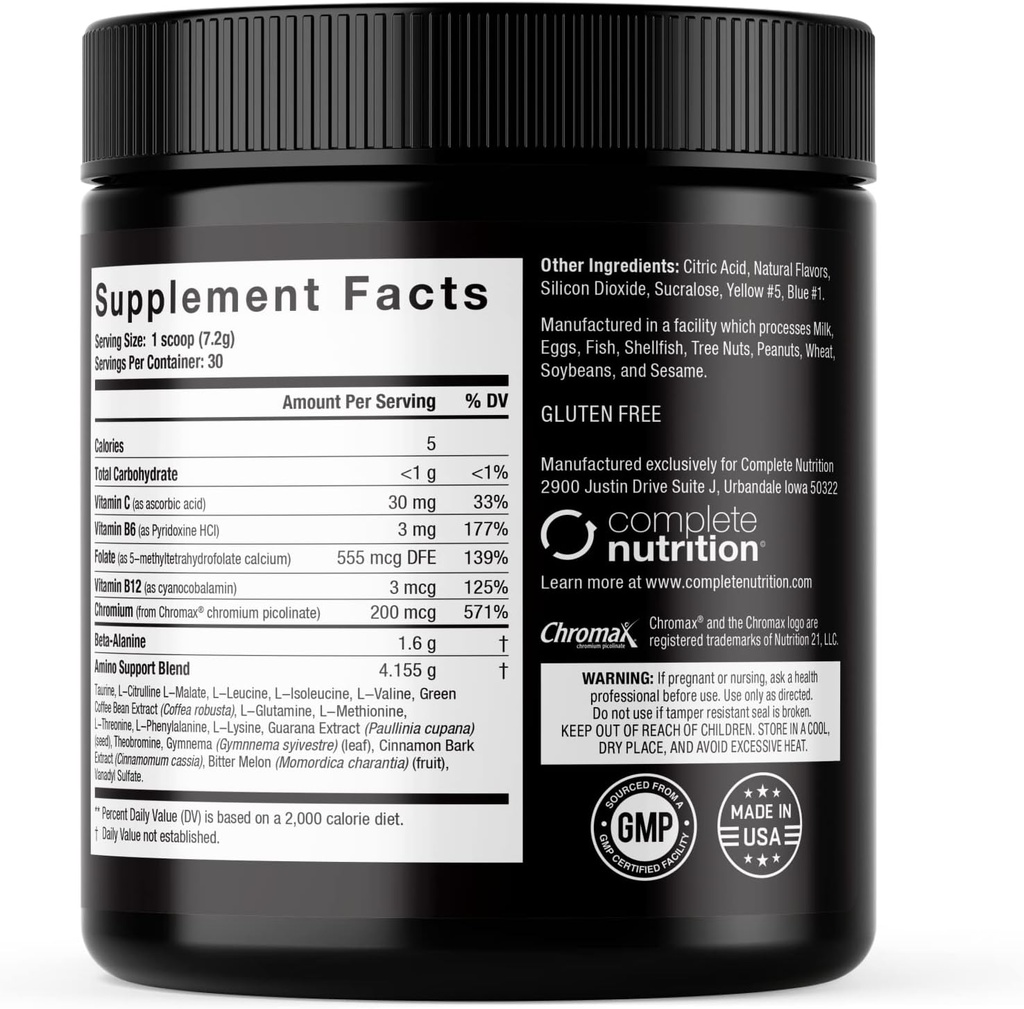 Elite GolElite Gold Amino Uptake, Green Apple, Amino Acid Supplement, Increase Energy, Support Muscle Recovery, Beta Alanine, L Citrulline, (30 Servings)