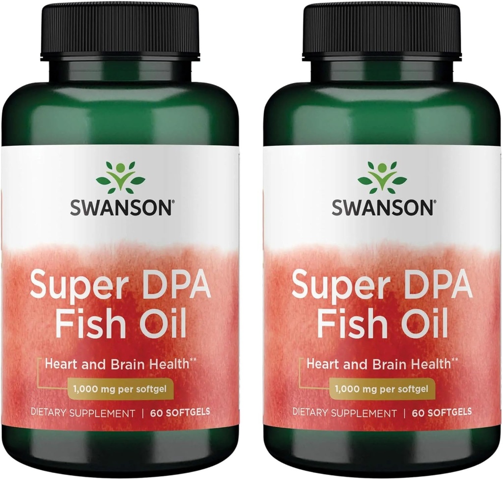 Swanson Super Dpa Fish Oil 1,000 mg 60 Sgels (2 Pack)