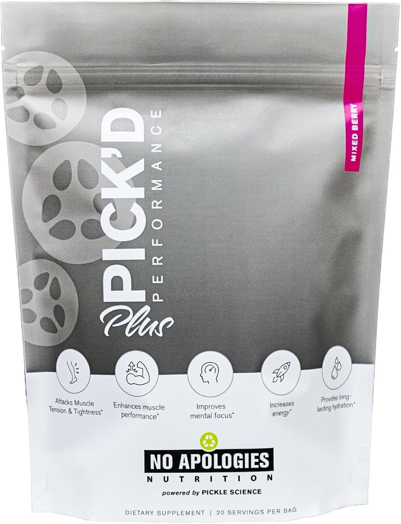 Pick’d Performance Plus Supplement, 20 Servings, Supports Muscle Function, Focus, Energy, and Hydration