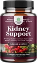 Advanced Kidney Support Supplement - Kidney Cleanse Detox & Repair Cranberry Extract Capsules with Uva Ursi, Stinging Nettle & Astragalus for Kidney health - Urinary Tract Health - 60 Caps