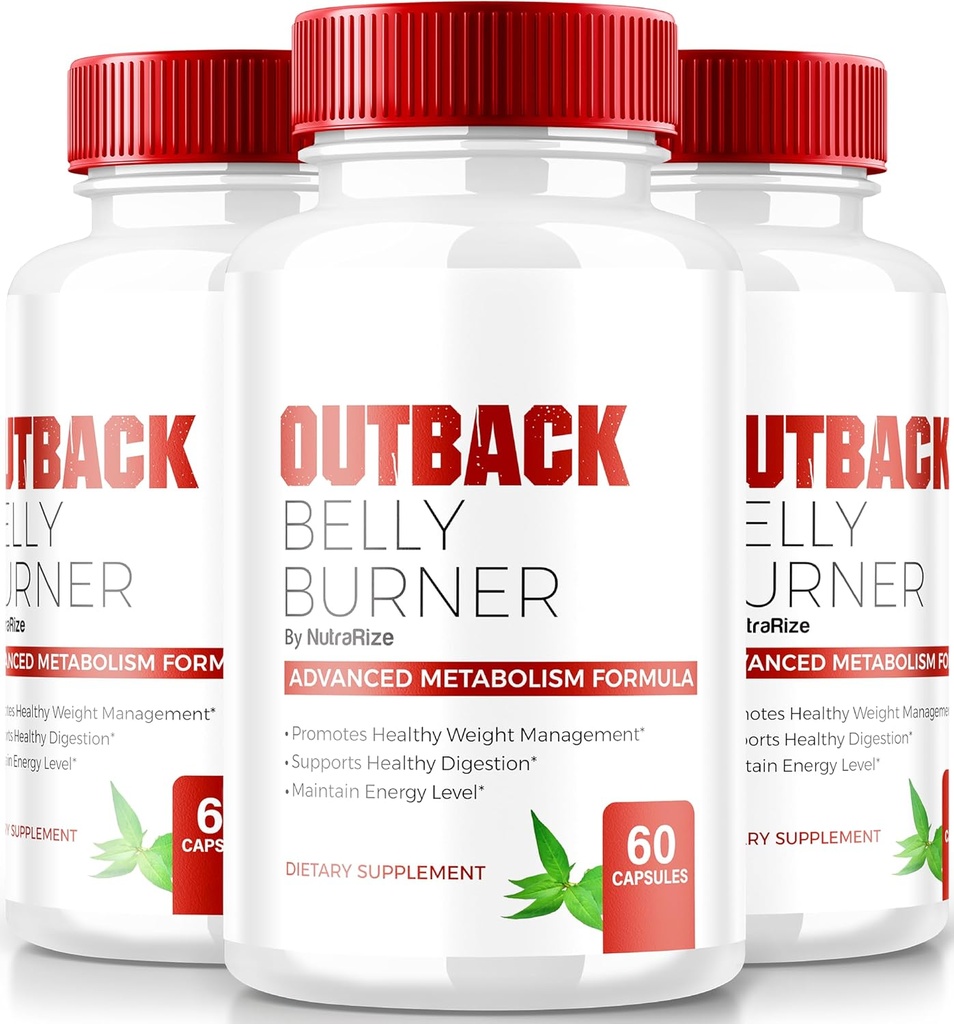 (3 Pack) Outback Belly Burner Pills, Premium Out Back Belly Burner Keto Capsules, All Natural Keto Weight Loss Supplement to Support Fitness and Body Goals, Official Outback BellyBurner (180 Capsules)
