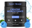 Creatine Monohydrate – 5g Creatine Monohydrate Powder – Advanced Creatine for Women and Men – Bulk Supplements Creatine – Delicious Fruit Punch Flavor – 10oz (40 Servings, Blue Raspberry)