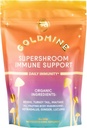 Goldmine Supershroom Functional Power Reishi Mushroom Supplement, Gluten Free Powerful Adaptogen Vegan Brain Supplement - Immunity Support Powder (227grams (8oz), Pouch)