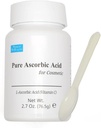 Pure Ascorbic Acid Cosmetic, 2.7 oz. 76.5g Pure Vitamin C Powder for face, Skin, Topical use, L-Ascorbic Acid Powder, VIT c Powder, Mini Spoon Included.