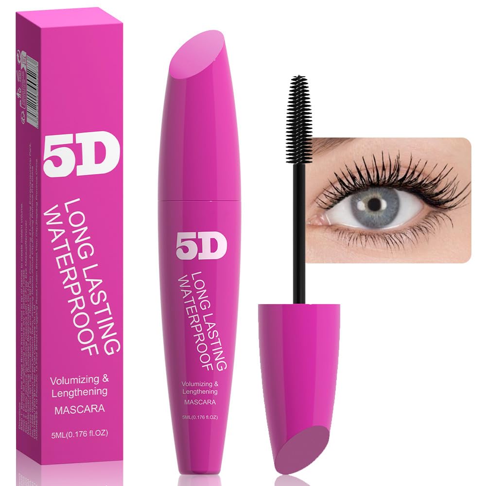 Black Volumizing Curl Long-Wearing Mascara Smudge-Proof Intense Length Feathery Soft Full Lashes Waterproof No Flaking Non Smudging Clumping，Cruelty Free