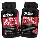 Colon Cleanser Detox & Kidney Cleanse - 15 Day Colon Cleanse Pills & Kidney Detox Support Supplement Cranberry, Uva Ursi - Bowel Movement Supplements for Intestinal Stomach Bloating Gut Body Flush