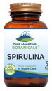 Pure Mountain Botanicals Spirulina Capsules - 90 Kosher Vegan Caps - Now with 450mg Organic Spirulina Powder - Nature's Superfood Supplement