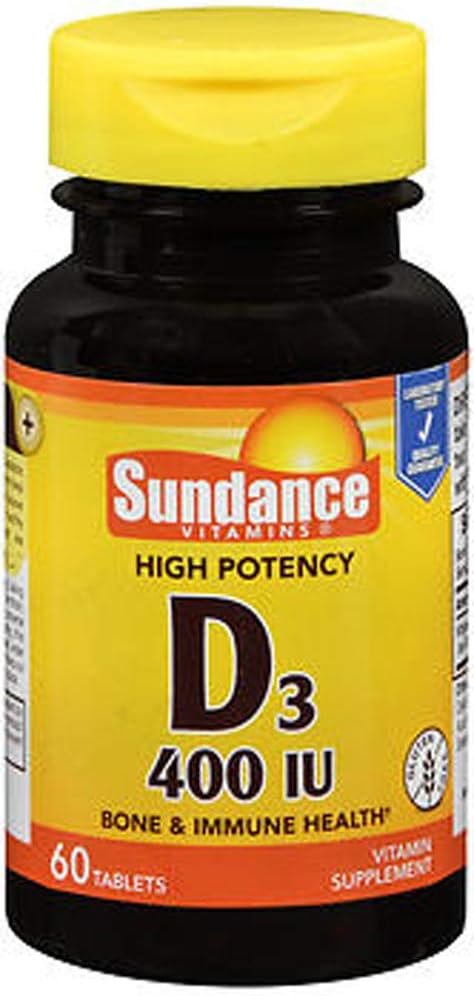 SunDance Vitamins D3 400 IU, 60 Tablets Each (2)