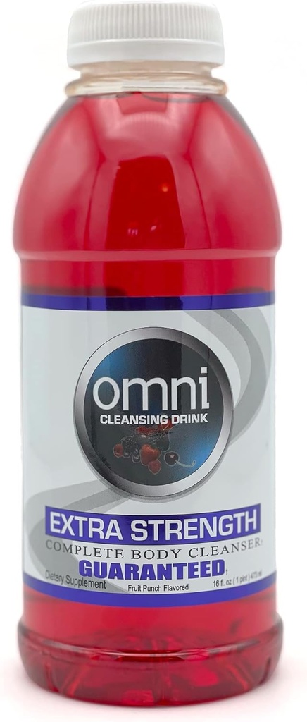 Wellgenix Omni Detox Cleanse Drink - 16 oz Fruit Punch Flavor - Quick Flush Body Detoxifier, Herbal Cleanse System Flush, Body Cleanser for Detox and Cleanse Your System