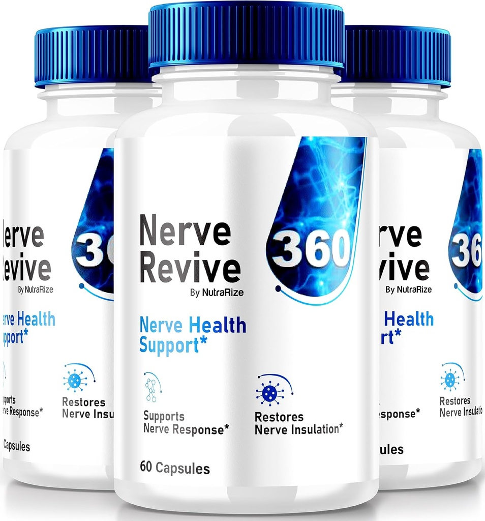 (3 Pack) Nerve Revive 360 Supplement, All Natural Nerve Support for Overall Wellness, Premium Formula, NerveRevive 360 Vitamin Capsules, Official Reviews (180 Capsules)