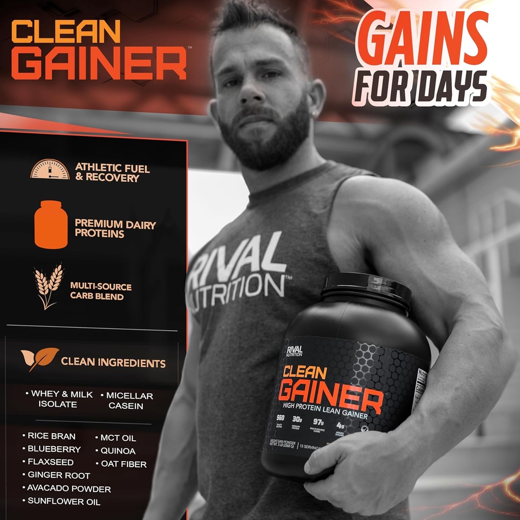 RIVAL NUTRITION Clean Gainer - Chocolate Peanut Butter 12lb