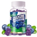 Creatine Monohydrate Gummies Complex for Men & Women -Advanced Formula W/L-Taurine + Vitamin B12, Sugar Free Chewable Supplement,90 Blueberry Gummies