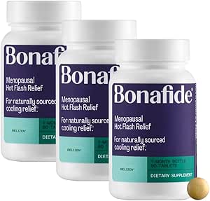 Relizen by Bonafide. Relief from Menopausal Hot Flashes & Night Sweats. — 3-Month Supply (180 Tablets)