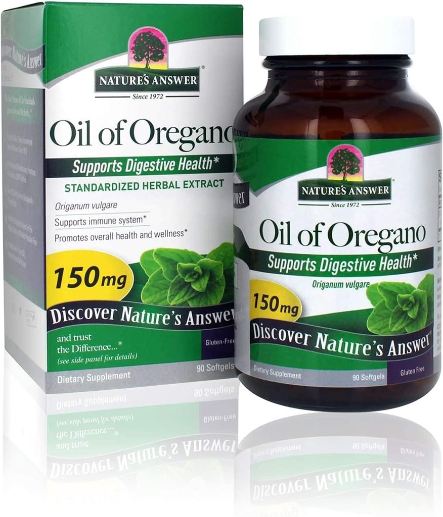 Nature's Answer Oil of Oregano Capsule Softgels, 90-Count | Natural Immune Booster | Promotes Healthy Digestion & Gut Flora