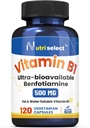 120 Capsules of Vitamin B1, Providing 500 mg of Benfotiamine, and is Non-GMO, Vegan, and Gluten-Free