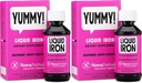 NovaFerrum Pediatric Drops Liquid Iron Supplement for Infants and Toddlers 4 fl oz (120 mL) - Raspberry Grape- Pack of 2