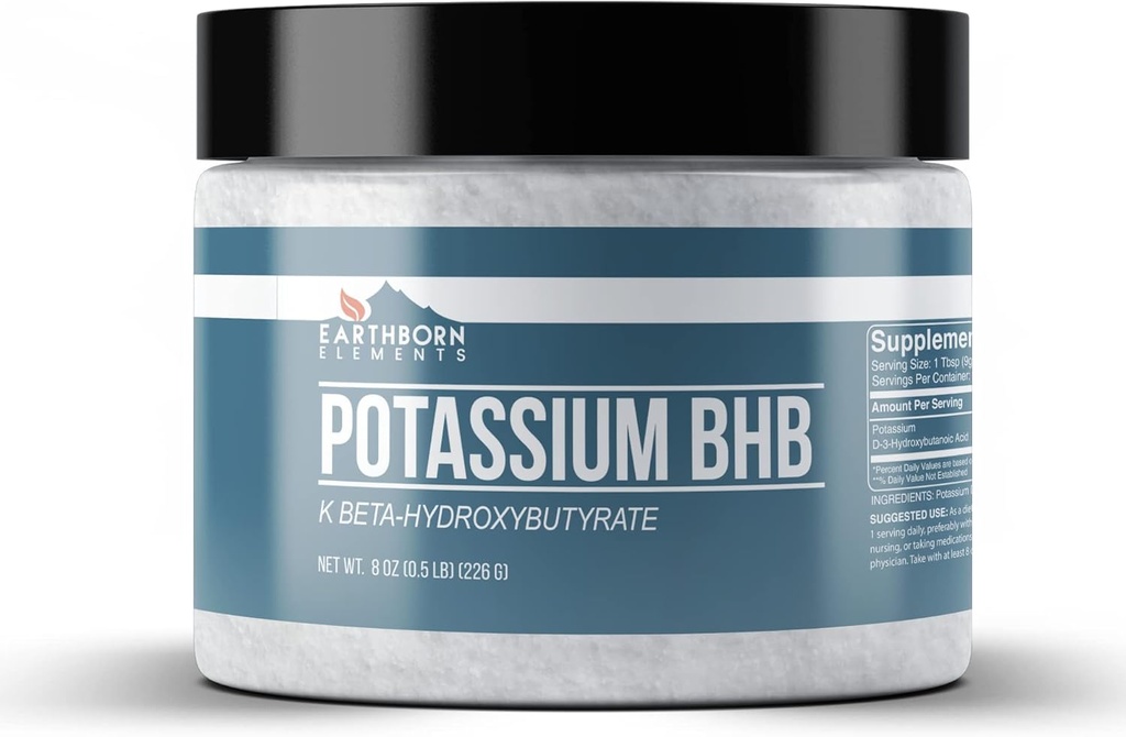 Earthborn Elements Potassium D-Beta-Hydroxybutyrate 8 oz, Potassium BHB, Always Pure