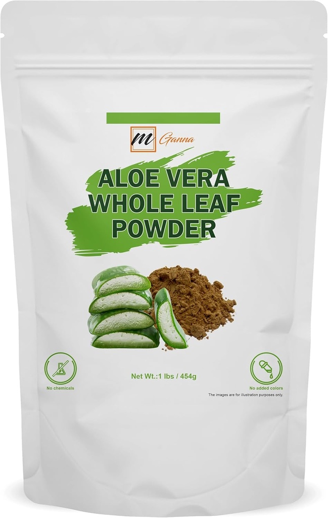 100% Natural Aloe Vera Leaf Powder Pure Aloe Barbadensis 1 LBS /454 Grams