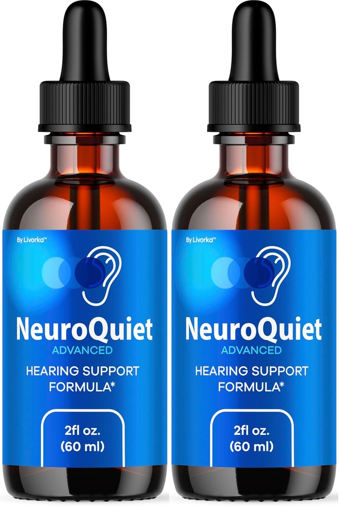 (2 Pack) NeuroQuiet Drops - Official NeuroQuiet Daily Hearing Support All Natural Clean Liquid Advanced Formula for Ear Health, Auditory Clarity & Inner Ear Balance Reviews, 2 Bottles for 2 Months