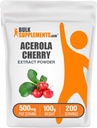 BulkSupplements.com Acerola Cherry Extract Powder - Natural Vitamin C Supplement, Acerola Cherry Powder - Vegan & Gluten Free, 500mg per Serving, 100g (3.5 oz) (Pack of 1)